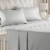 CGK Unlimited 4 Piece Deep Pocket Microfiber (Muted, Vibrant) Sheet Set-Cal King-French Grey Perspective: front