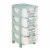 Homeplast Venus 30 In Tall Plastic 4 Drawer Home Storage Organizer Shelf, Green Perspective: front