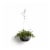 Ecopots Indoor/Outdoor Round Hanging Brussels Planter, Dark Grey 10.5 Perspective: front