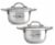 BergHOFF Stainless Steel Covered Mini Pot Set Perspective: front