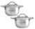 BergHOFF Stainless Steel Covered Mini Pot Set Perspective: front