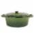 BergHOFF Cast Iron Oval Casserole Dish - Green Perspective: front
