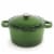 BergHOFF Cast Iron Round Casserole Dish - Green Perspective: front