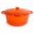 BergHOFF Neo Cast Iron Round Casserole Dish - Orange Perspective: front