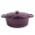 BergHOFF Neo 5qt Cast Iron Oval Casserole Dish - Purple Perspective: front