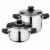 BergHOFF Stainless Steel Pressure Cooker Set Perspective: front