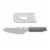 BergHOFF Leo Stainless Steel Vegetable Knife with Zester - Gray Perspective: front