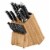 BergHOFF Essentials Forged Cutlery Set with Block - Stainless Steel Perspective: front