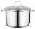 BergHOFF Comfort 10-Inch 18/10 Stainless Steel Stockpot 7.2Qt., Glass Lid Perspective: front