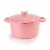 BergHOFF Neo Cast Iron Round Covered Stockpot - Pink Perspective: front
