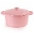 BergHOFF Neo Cast Iron Round Covered Stockpot - Pink Perspective: front