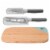 BergHOFF Leo Knife and Cutting Board Set - Gray/Green Perspective: front