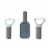 BergHOFF Leo Peeler Zester & Grater Set - Gray & Green Perspective: front