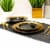BergHOFF Gem Plate Set - Black/Gold Perspective: front