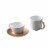 BergHOFF Gem Coffee and Tea Set - White/Gold Perspective: front