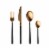 BergHOFF Gem Plated Flatware Set - Gold / Black Perspective: front