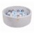 MeowBaby Round 35 x 11.5 Baby Foam Ball Pit w/ 200 Balls, Baby Blue/Transparent Perspective: front