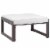 Ergode Fortuna Outdoor Patio Ottoman - Brown White Perspective: front