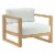 Ergode Upland Outdoor Patio Teak Armchair - Natural White Perspective: front