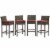 Ergode Conduit Bar Stool Outdoor Patio Wicker Rattan Set of 4 - Brown Currant Perspective: front