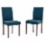 Ergode Prosper Upholstered Fabric Dining Side Chair Set of 2 - Blue Perspective: front