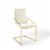 Ergode Pitch Performance Velvet Dining Armchair - Gold Ivory Perspective: front