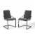 Ergode Pitch Dining Armchair Upholstered Fabric Set of 2 - Black Charcoal Perspective: front