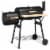 Costway Outdoor BBQ Grill Charcoal Barbecue Pit Patio Backyard Meat Cooker Smoker Perspective: front