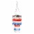 Glitzhome Patriotic Solar Lighted Hanging Decor Perspective: front