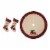 Glitzhome Embroidered Truck & Tree Linen Christmas Stockings Perspective: front
