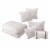 Glitzhome Rhythmic Melody Cotton Comforter Set - 6 Piece - White Perspective: front