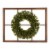 Glitzhome Boxwood Wreath & Wooden Window Frame Decoration Perspective: front