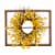 Glitzhome Wooden Window Frame With Artificial Winter Jasmine Wreath Perspective: front
