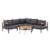 Glitzhome 4-Piece All-Weather Aluminum Patio Conversation Sets with Coffee Table Perspective: front