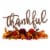 Glitzhome Metal Thankful Cutout Sign Floral Center Piece Perspective: front