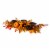 Glitzhome 28 Inch Length Metal Candle Holder / Center Piece with Sunflower Floral Perspective: front