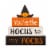 Glitzhome 11.5 Inch Tall Halloween Wooden Lighted Witch/Word Block Table Decor Perspective: front