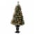 Glitzhome 4 Feet Flocked Christmas Tree With 100 Warm White Light, Pinecone and Berries Perspective: front