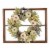 Glitzhome Wooden Fall Pumpkin Window Frame Wreath Perspective: front