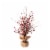Glitzhome 16 Inch Tall Christmas Red Berry Table Tree Decor Perspective: front