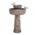 Glitzhome 2 Tier Stone-Like Birdbath Outdoor Fountain Perspective: front