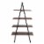 Glitzhome Metal & Wooden 4-Tier Bookcase and Ladder Shelves - Black/Walnut Perspective: front
