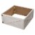 Glitzhome 26 Inch Length Washed White Wooden Tree Collar Perspective: front