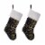 Glitzhome Sequin Pattern Christmas Stocking - Navy Perspective: front