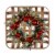 Glitzhome Wooden Window Frame & Pre-Lit LED Pinecone & Ornament Wreath Perspective: front