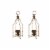 Glitzhome Farmhouse Metal Lanterns - White Perspective: front