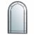 Glitzhome Oversized Metal/Glass Arched Wall Mirror - Black Perspective: front