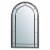 Glitzhome Oversized Metal/Glass Arched Wall Mirror - Black Perspective: front