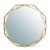 Glitzhome Deluxe Golden Octagonal Metal/Glass Wall Mirror Perspective: front