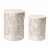 Glitzhome Metal Garden Stool Plant Stand - Cream White Perspective: front